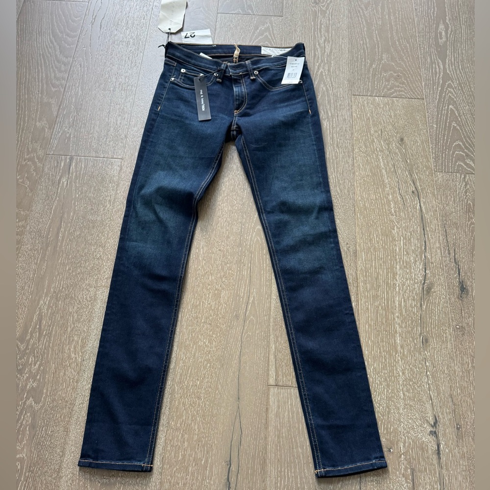 Rag & bone tech skinny dark wash jeans